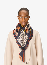 INOUI EDITIONS Collectionneur Cats Silk Modal Scarf