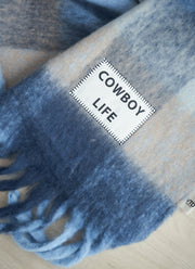 Cowboy Life Check Fringe Scarf