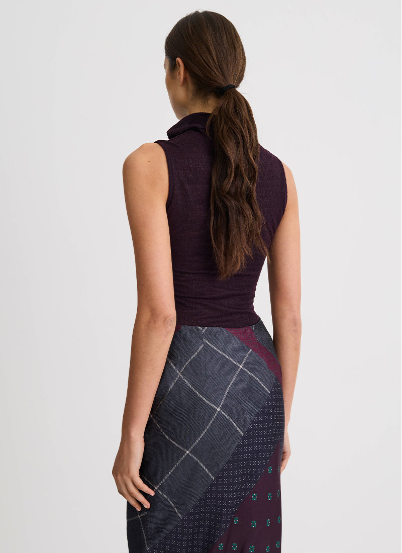 Cowl Neck Knit Shell