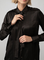 Dafne Pinstripe Tie Shirt