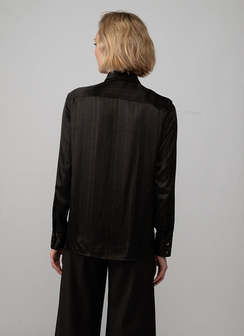 Dafne Pinstripe Tie Shirt
