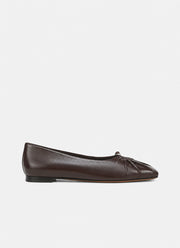 Dany Leather Jewel Square Toe Flats