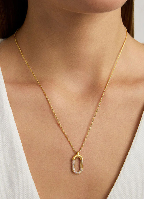 Solene Pavé Pendant Necklace