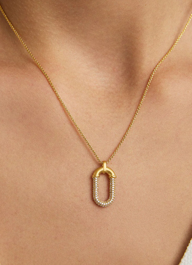 Solene Pavé Pendant Necklace