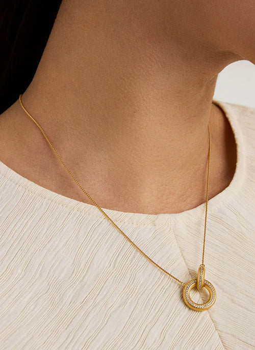 Colette Pave Hoop Pendant by Dean Davidson at Andrews