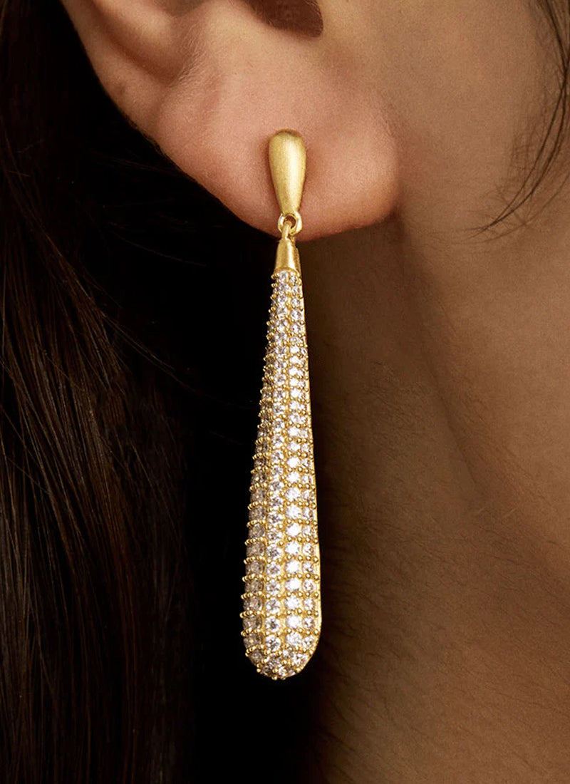 Margaux Pave Long Drop Earring by Dean Davidson at Andrews