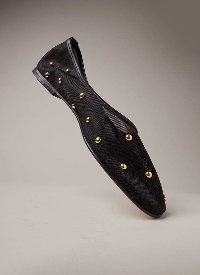 Dear Frances Balla Mesh Flat with studs