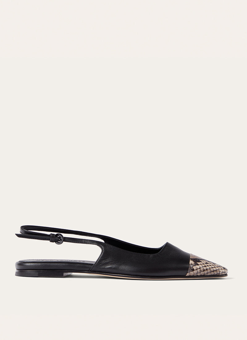 JOSEPH PYTHON POINTED 38（Tia Slingback With Pyton）