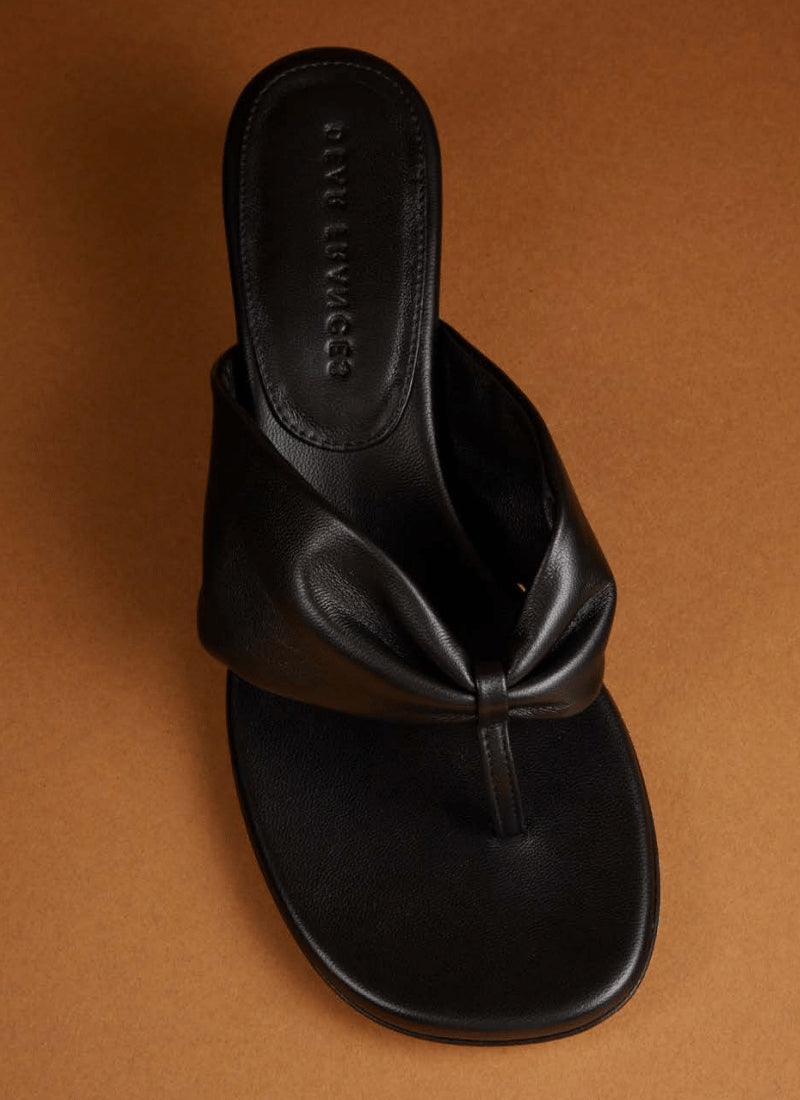 Dear Frances Leather Wrap Mid Heels
