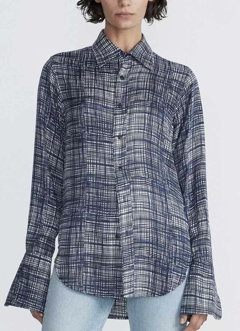rag & bone Delphine Printed Silk Shirt
