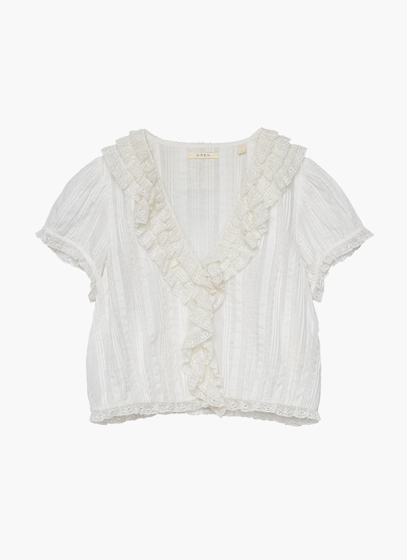 DÔEN Bernadette Cotton Short Sleeve Top