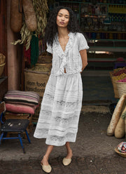 DÔEN Bernadette Cotton Short Sleeve Top