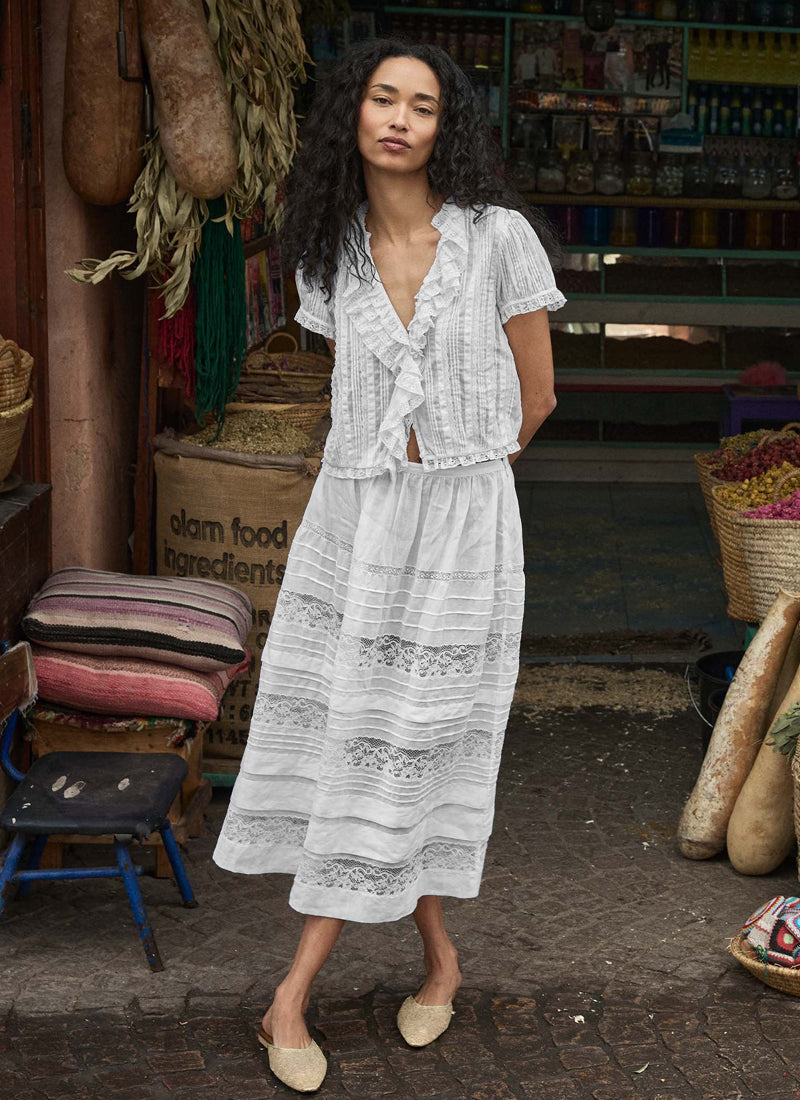 DÔEN Bernadette Cotton Short Sleeve Top