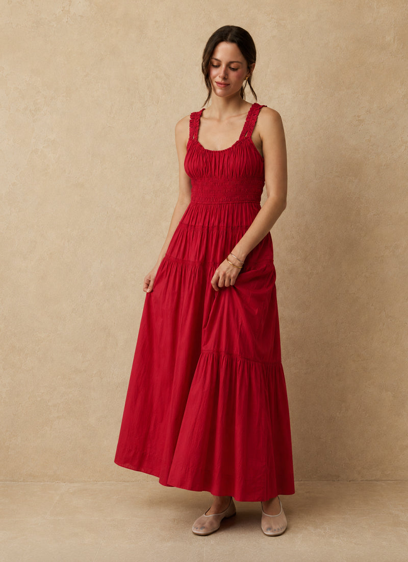 DÔEN Clover Cotton Midi Dress