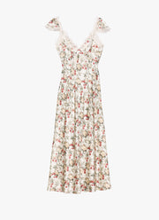 DÔEN Fiona Silk Midi Dress