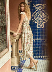 DÔEN Fiona Silk Midi Dress