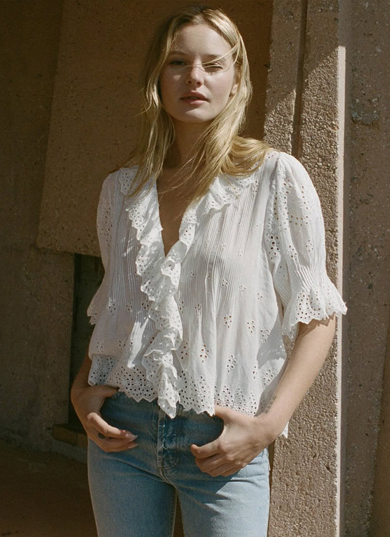 DÔEN Henri Eyelet Top