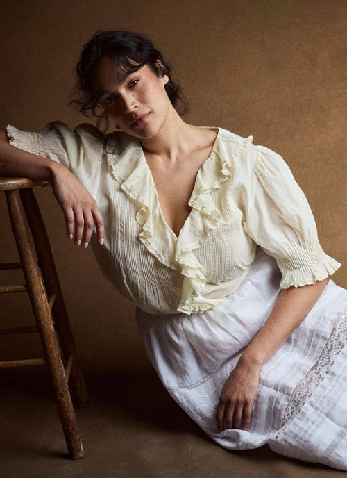 Henri Cotton Short Sleeve Top