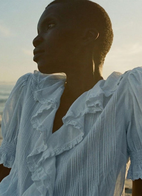 Henri Cotton Short Sleeve Top