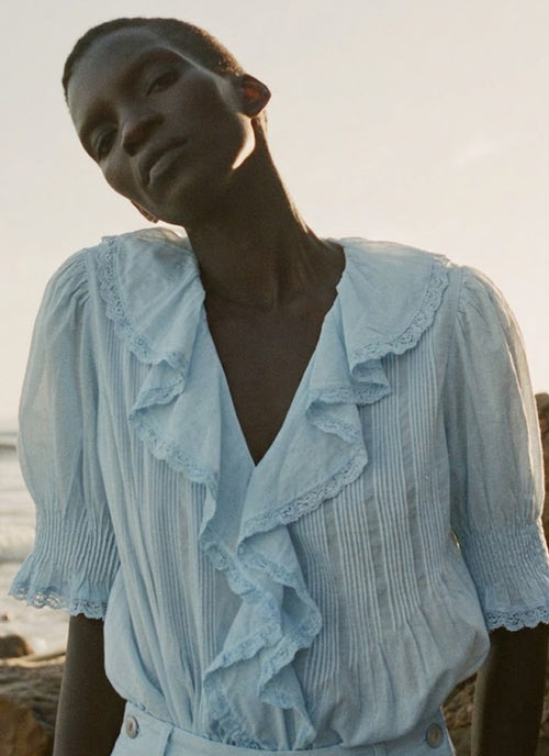 Henri Cotton Short Sleeve Top