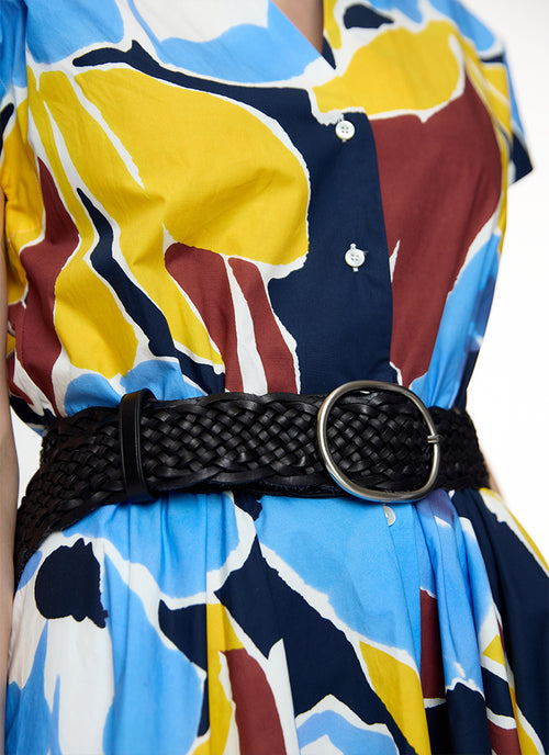 Dragon Diffusion Weave Oval Buckle Belt
