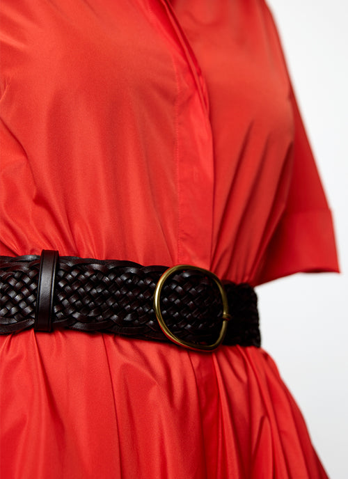 Weave Oval Buckle Belt