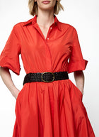 Weave Oval Buckle Belt