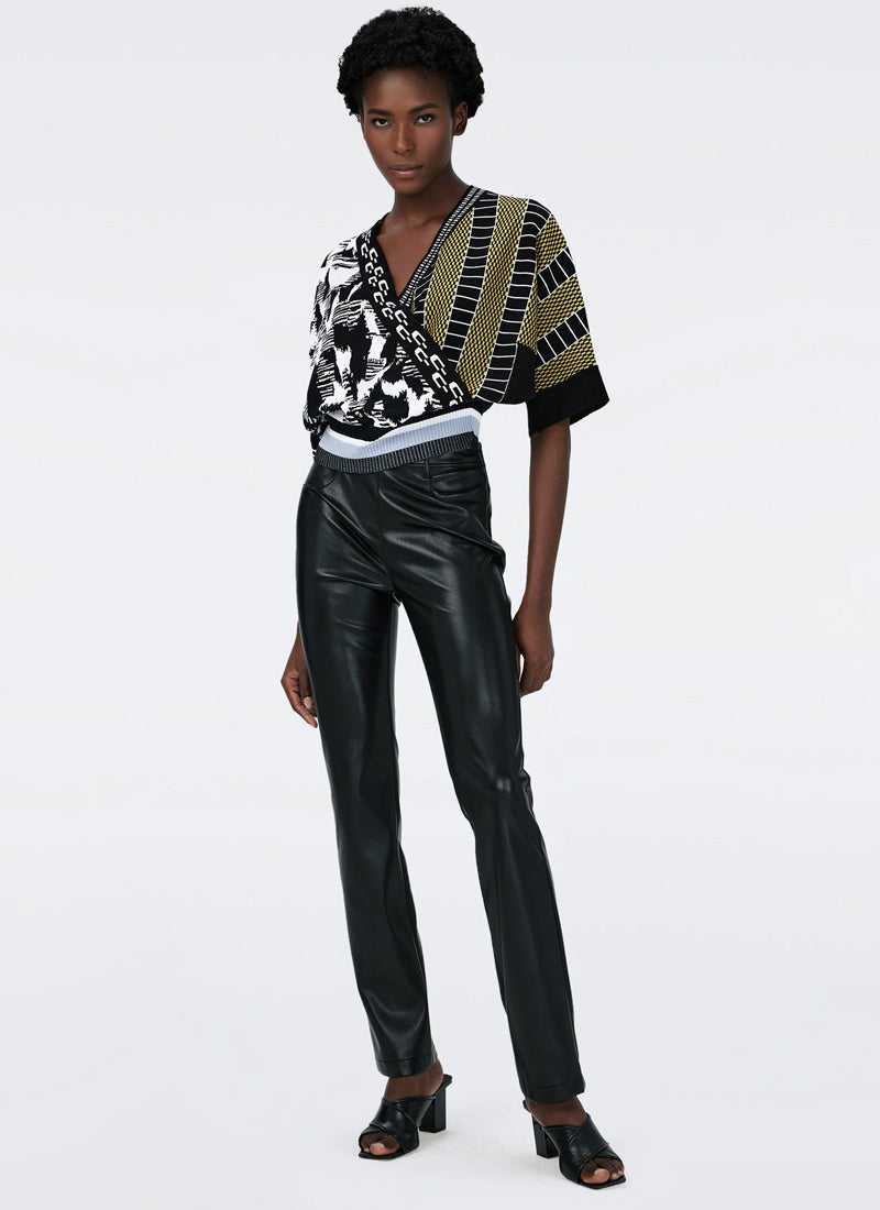 Diane Von Furstenberg Chanda Faux Leather Pant