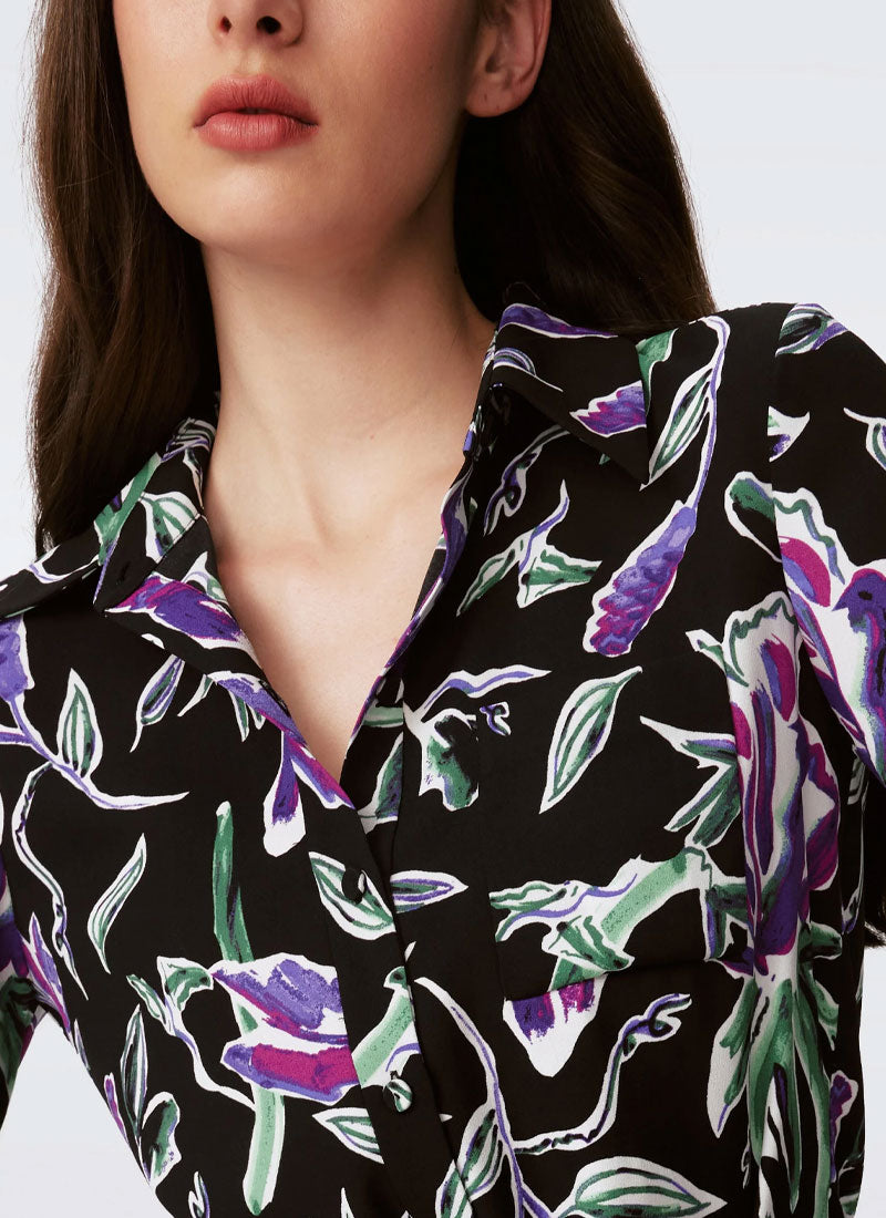 Diane Von Furstenberg Prita Violet Tulip Fields Dress