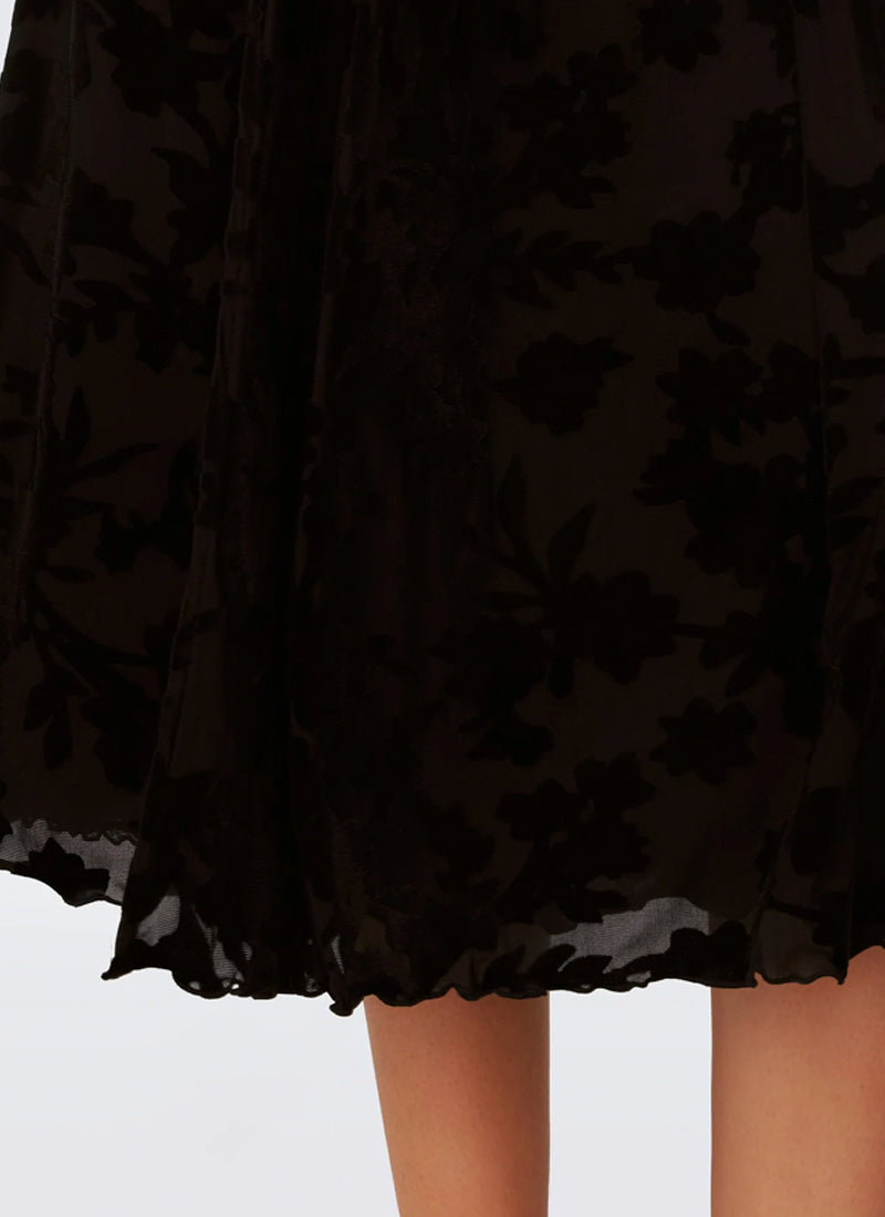Diane Von Furstenberg Strand Velvet Burnout Midi Dress