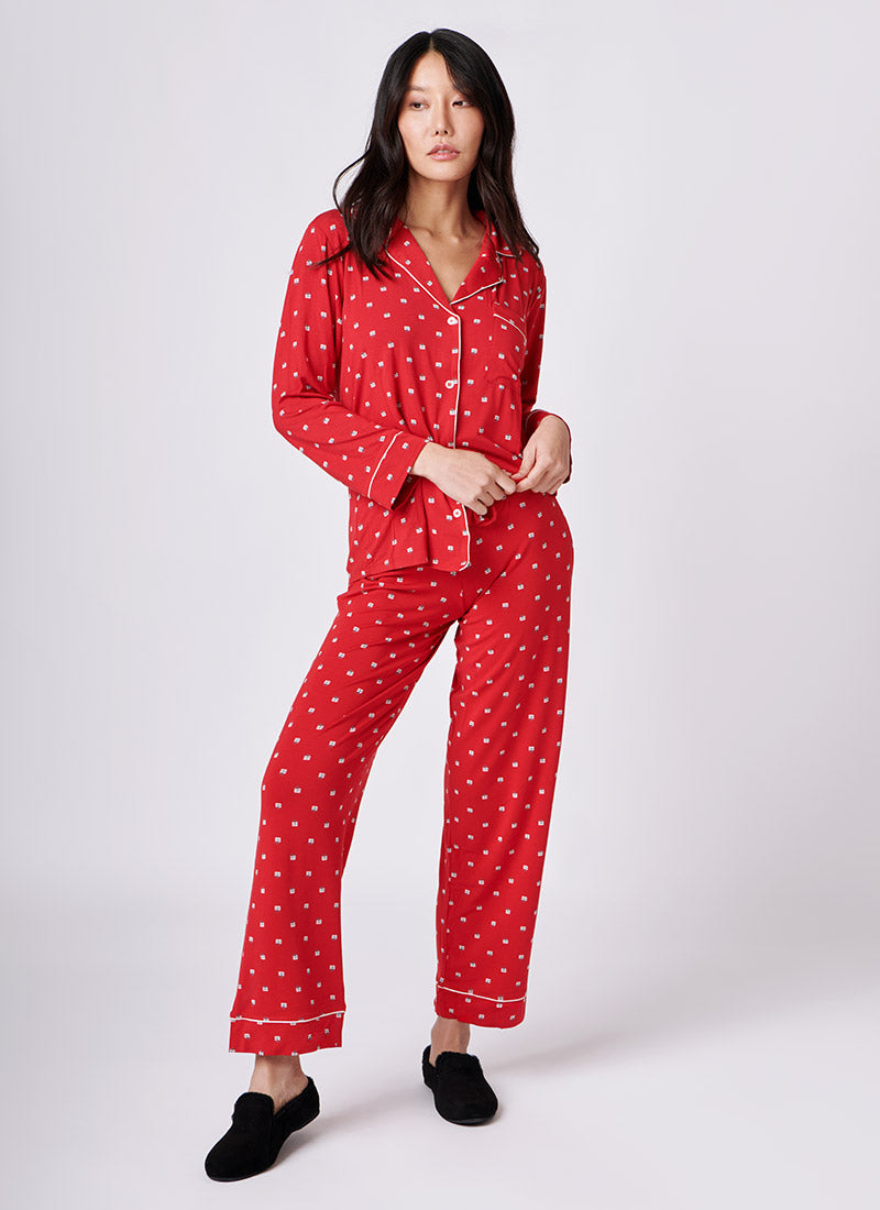 Eberjey Gisele Printed Tencel™ Modal Long PJ Set