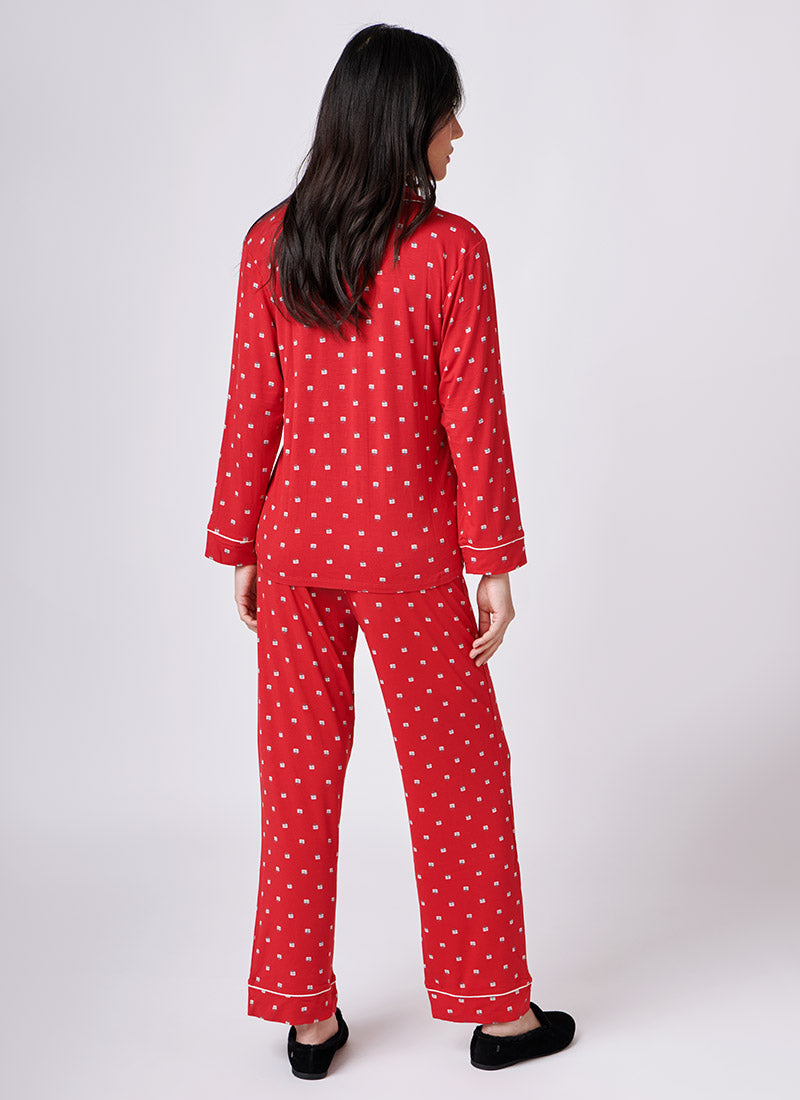 Eberjey Gisele Printed Tencel™ Modal Long PJ Set