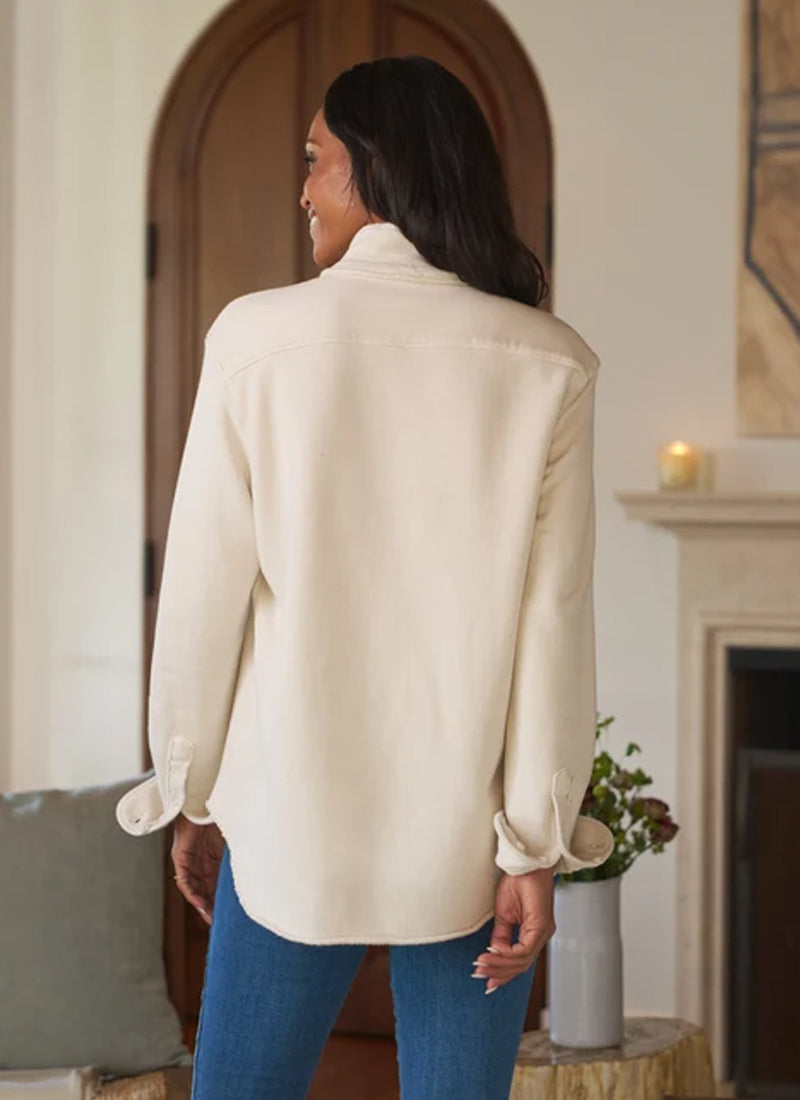 Eileen Relaxed Button-Up Sweatshirt