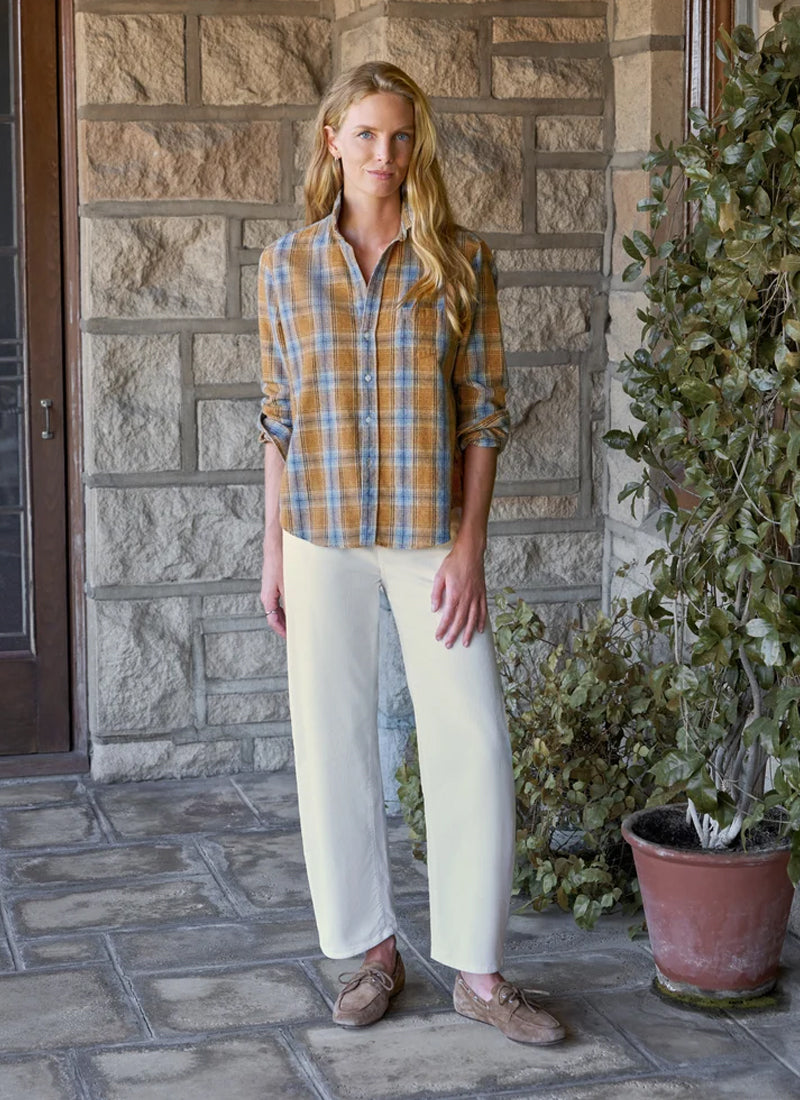 Eileen Plaid Relaxed Button-Up Shirt