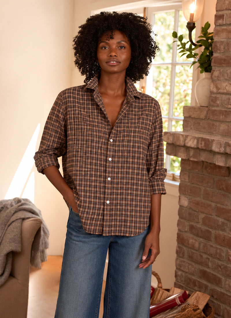 Eileen Plaid Relaxed Button-Up Shirt