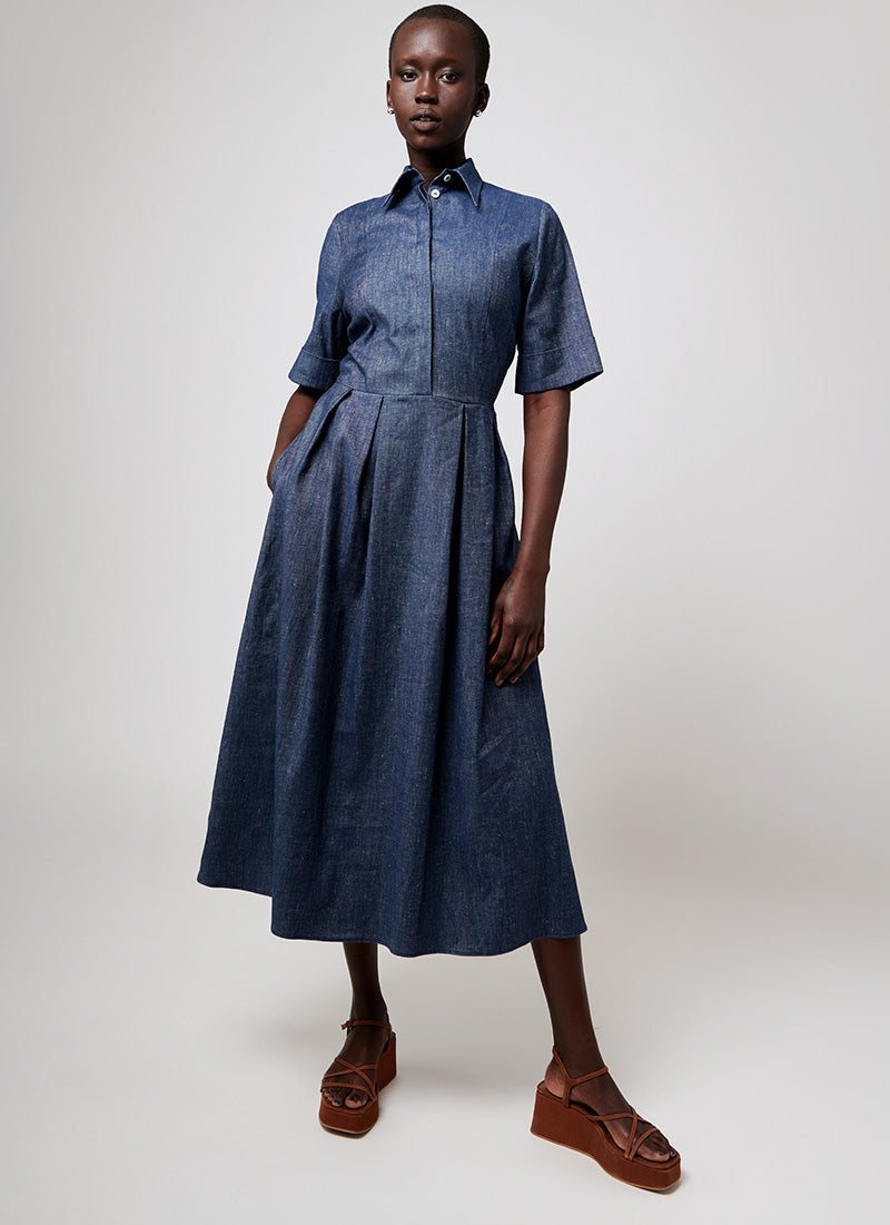 Eleventy Denim Midi Dress