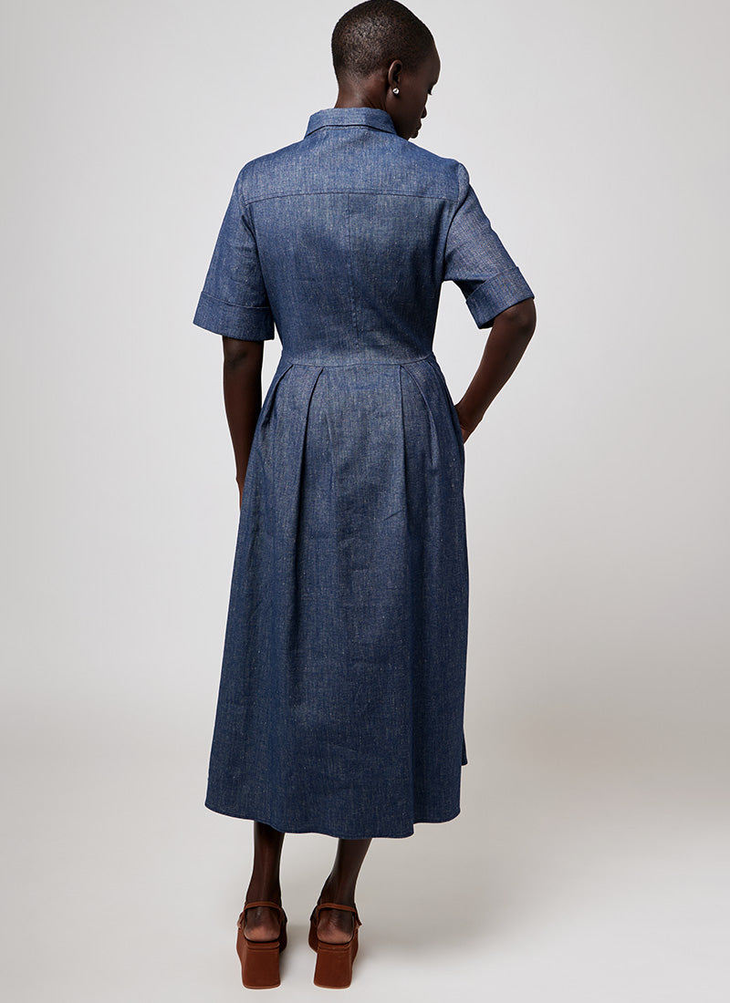 Eleventy Denim Midi Dress