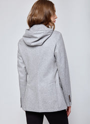 Eleventy Laser Cut Blazer with Detach Hood