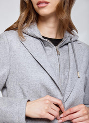 Eleventy Laser Cut Blazer with Detach Hood