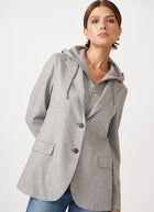 Hooded Single Breasted Blazer