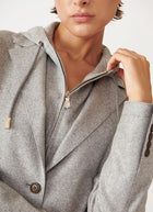 Hooded Single Breasted Blazer