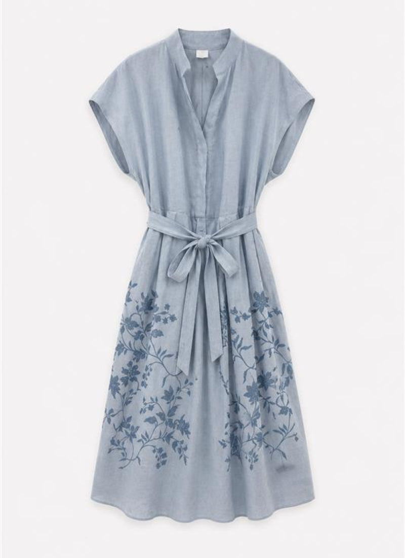 Eleventy Linen Belted Dress