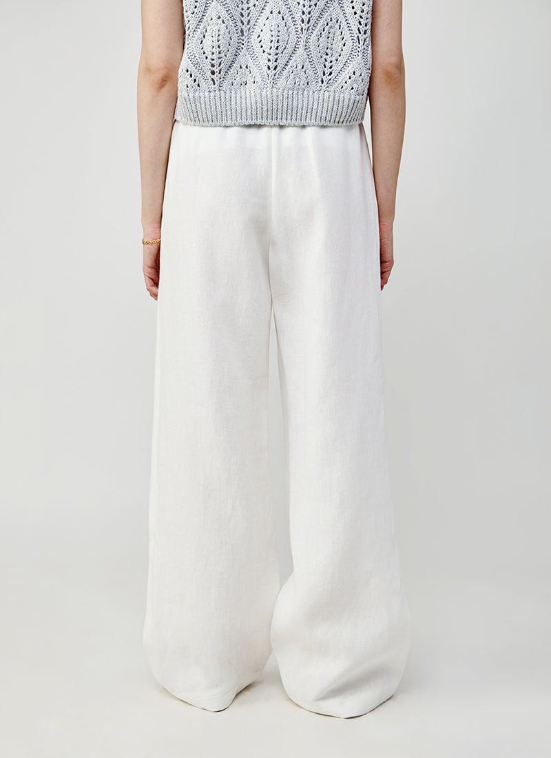 Eleventy Wide Leg Linen Pants