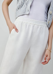 Eleventy Wide Leg Linen Pants