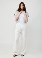 Eleventy Wide Leg Linen Pants