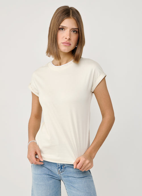 Cotton Short Sleeve Crewneck T-Shirt by Eleventy at Andrews