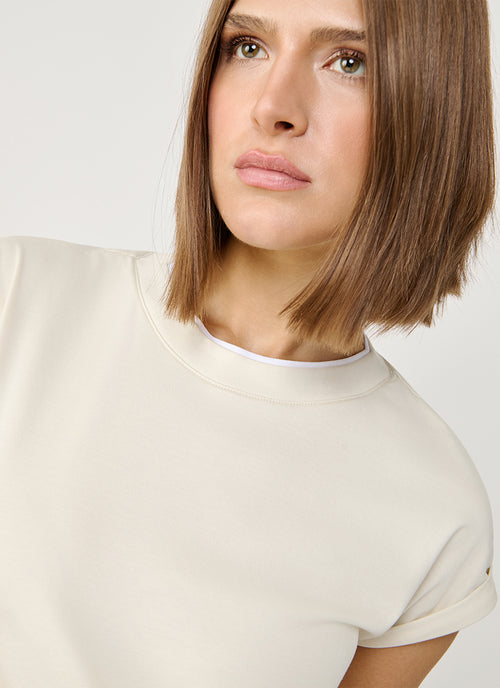 Cotton Short Sleeve Crewneck T-Shirt by Eleventy at Andrews