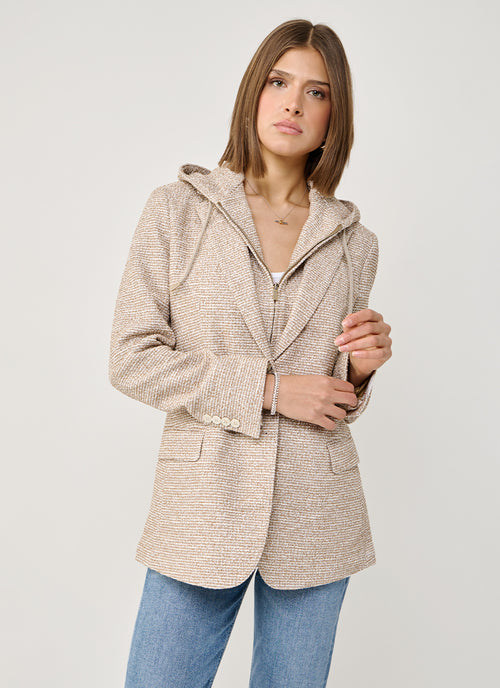 Cotton Blend Hooded Blazer by Eleventy at Andrews