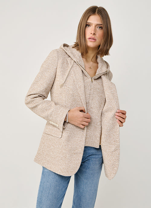 Cotton Blend Hooded Blazer by Eleventy at Andrews