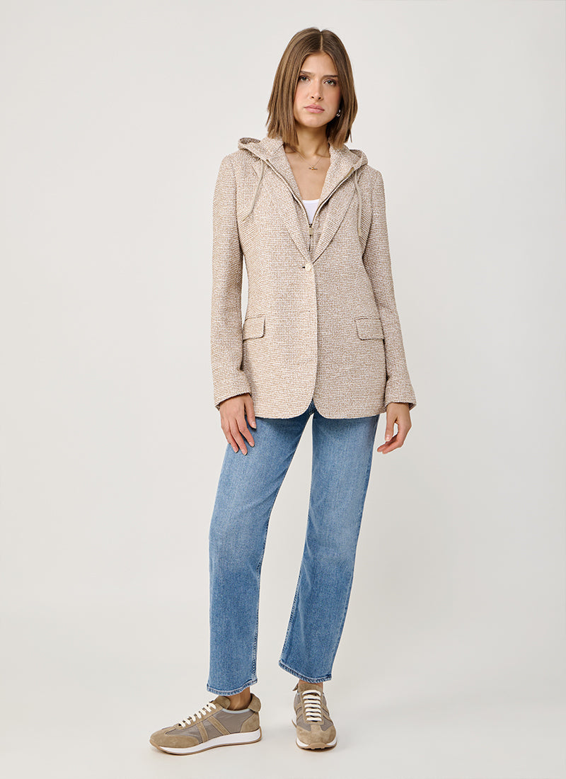Cotton Blend Hooded Blazer by Eleventy at Andrews